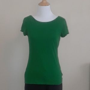Banana Republic green cap sleeve top